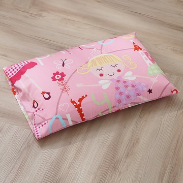 兒童枕套1入 防蹣抗菌 公主城堡 美國棉授權品牌[鴻宇]台灣製1899粉