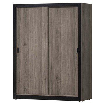 【Hampton 漢汀堡】多瓦爾灰橡色5尺拉門衣櫥