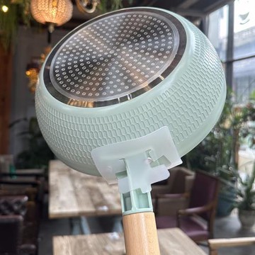 薄荷綠麥飯石炒鍋小號不粘鍋平底炒菜鍋小型家用一兩人用小鍋家用