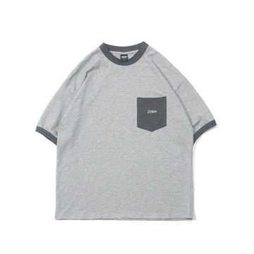 DAKYAM Vintage Pocket Tee 竹節棉復古撞色落肩口袋短袖t恤