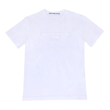 alexanderwang 仿舊Logo棉質平紋針織中性T袖