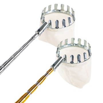 摘水果神器不銹鋼伸縮桿帶網高空高枝摘水果子龍眼果核桃芒果采摘