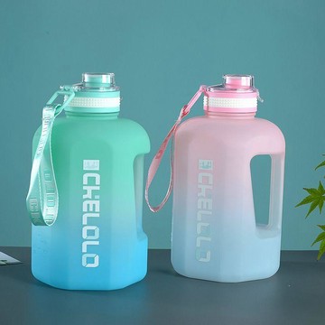 噸噸桶大肚杯夏季大容量水杯男女健身運動水壺學生塑料磨砂太空壺