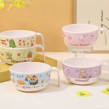 食品級兒童碗餐具輔食碗寶寶純色可愛耐摔小孩訓練防燙喫飯家用碗 226A