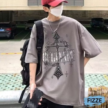 寬版上衣 短T大尺碼T恤 寬鬆上衣 短袖 短袖t恤 男女情侶衣 情侶裝 男裝男生衣服ATYT320【FIZZE】