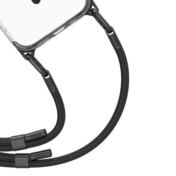 HODA 好貼 雙扣手機掛繩  黑色 + 霧黑  1個