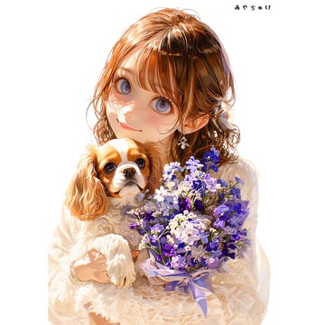 【4 月新品 3】07-120-0171 人物貼紙 春日女孩與動物