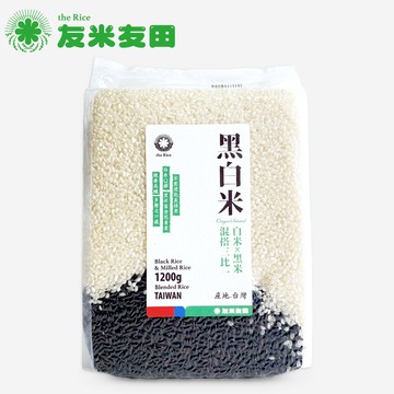 【 友米友田 】黑糙米+白米 (1.2kg 5入組) 健康調合米/全家都愛/黃金比例/香氣濃郁