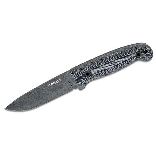 Schrade   シュレード SCHF56LM フロンティア フィクスドブレード ブラック マイカルタ シース・ファイヤスタータ付  ブッシュクラフト ナイフ -正規品-