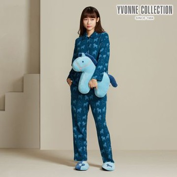 YVONNE 以旺傢飾 冰島馬立體抱枕-冰島藍