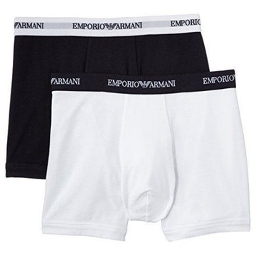 EMPORIO ARMANI 時尚彈力棉深藍白色四角內著混搭2件組(預購)