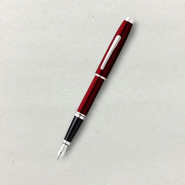 【CROSS】高雲系列 紅琺瑯亮鉻鋼筆(F號)筆尖(原廠正貨)