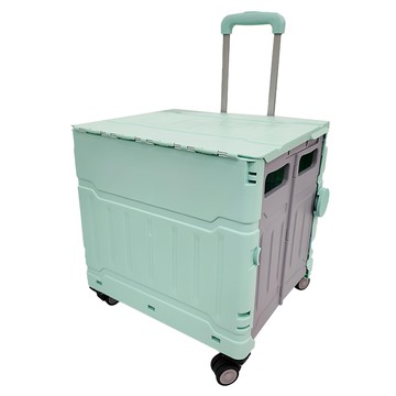 MP 360°萬向四輪摺疊購物車 75L 綠色  1個