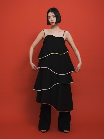 DANA Strappy Dress-Black