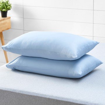 吸濕排汗天絲枕頭套 兩入 藍色款