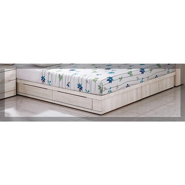 唯熙傢俱-肯尼斯鋼刷白5尺抽屜床底