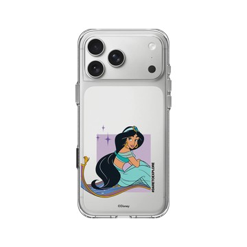 iPhone 17 Pro Max Clear Case（相機按鈕） 透明 - 迪士尼-公主系列 Disney Princess - 公主專屬系列-阿拉丁 茉莉公主