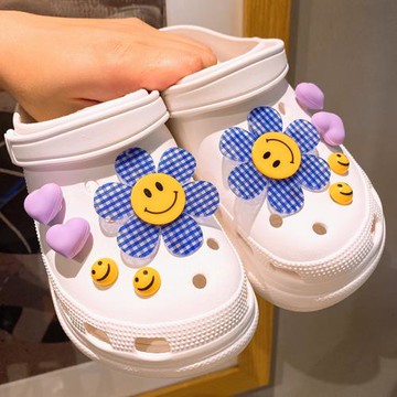花朵洞洞鞋鞋花crocs鞋上裝飾扣配飾品 智必星公仔鞋貼配件可拆卸