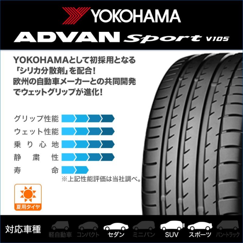 サマータイヤ ホイール4本セット ウェッズ レオニス MV ヨコハマ ADVAN アドバン Sport (V105) 245/35R20 |  LINEショッピング