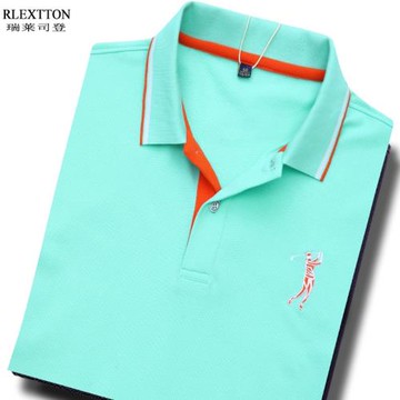 夏季t恤男短袖翻領純棉POLO衫半袖高爾夫上衣服T品牌男裝帶領體恤