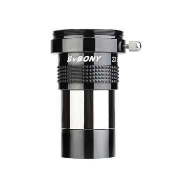 SVBONY SV137 2x 巴洛透鏡,帶外螺紋 T 型螺紋 1.25 英寸金屬機身全多層鍍膜望遠鏡配件