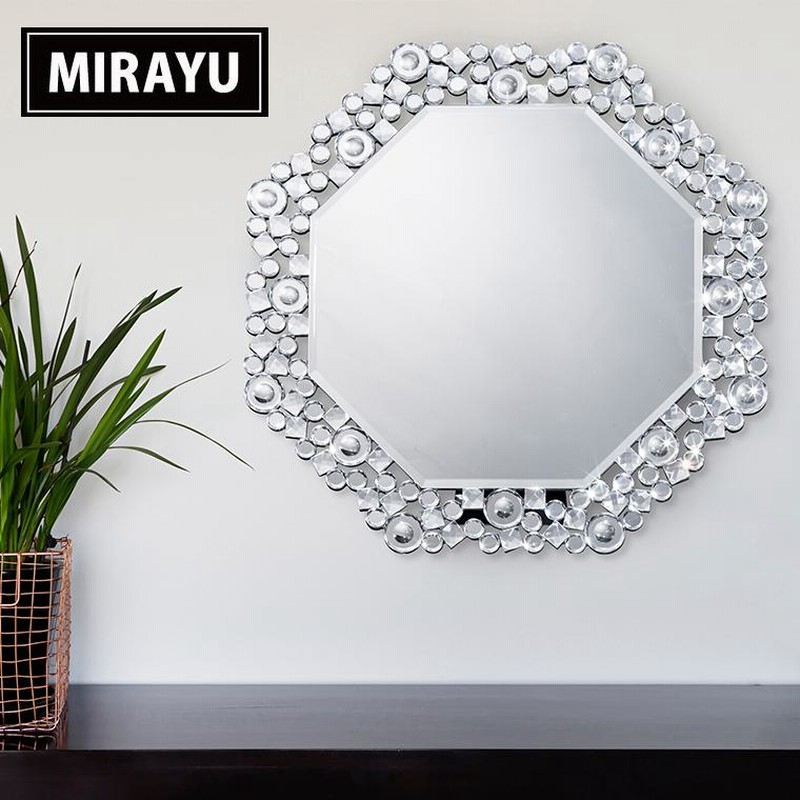 2枚セット ミラー家具 壁掛けミラー シルバー 鏡 35cm 【公式通販】