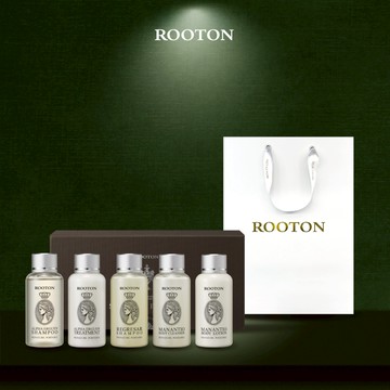 快速出貨【ROOTON】柔順秀髮！淨旅者旅行組+燙金禮袋