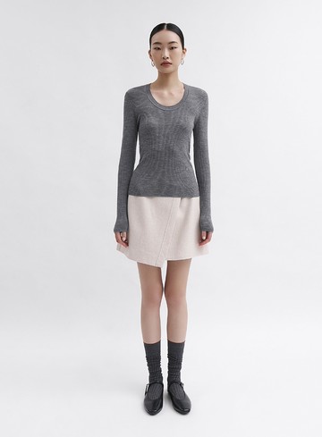 可機洗羊毛圓領針織衫