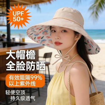 熱賣爆款防曬漁夫帽子女夏季網紅爆款防曬複古戶外透氣遮陽帽女款-L1001 S7DV