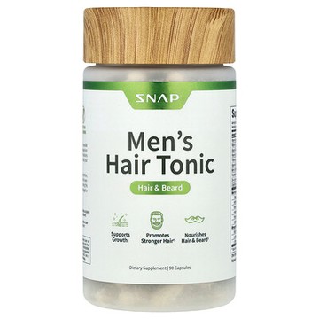 Snap Supplements, 男士發須護理，頭髮和鬍鬚，90 粒膠囊