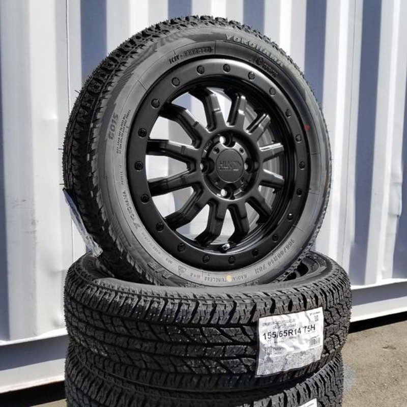 JJ1/2 ホンダ N-VAN 14インチ タイヤホイールセット YOKOHAMA GEOLANDAR A/T G015 ヨコハマ ジオランダー  155/65R14 | LINEショッピング