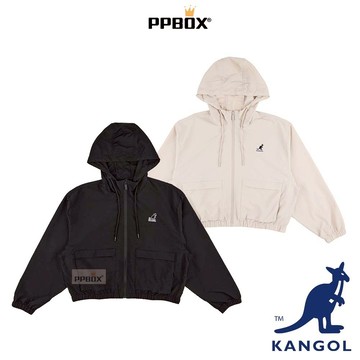 KANGOL 袋鼠 女款 風衣 外套 獨家款【64228420】時尚 防風 長袖 連帽外套 防曬 防潑水 日韓穿搭