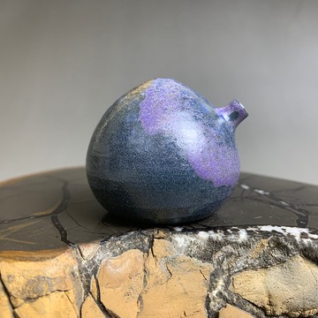 台灣【陶燒釉變】手拉坯水滴硯滴(小)12