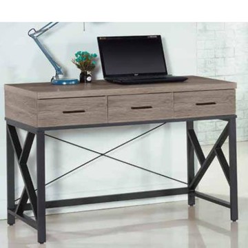 AS雅司-理伯工業風4尺三抽書桌-120*59*82cm