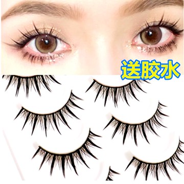 兔奶奶小惡魔075假睫毛芭比a型毛太陽花蹦迪硬梗內雙尖尾送膠水