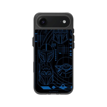 iPhone Air Clear (相機按鈕) 酷墨灰 - 迪士尼-星際大戰 Star Wars - 曼達洛人-線稿風格