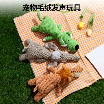 【台灣現貨】狗狗玩具 耐咬磨牙發聲狗解悶神器 柯基幼犬 金毛大型犬寵物毛絨用品 毛絨狗玩具 磨牙玩具 恐龍狗玩具 AB