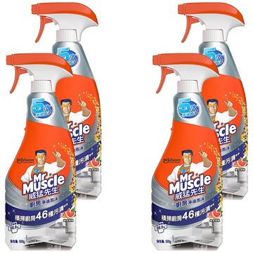 威猛先生 廚房淨油泡沫 噴清瓶 橫掃廚房46種汙漬  500g  4瓶