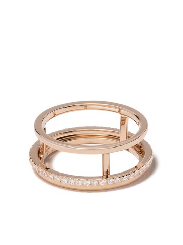 De Beers Jewellers - 18kt rose gold The Horizon diamond band - women - Diamond/18kt Rose Gold - 53 - Pink