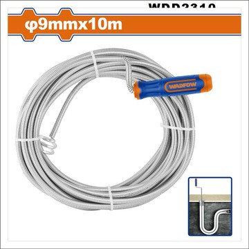 網路限定 WADFOW 一站式工具 鍍鋅水管疏通器 10米加粗款 (WDD2310) 可收納