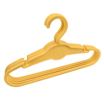 台灣製 迪士尼浮雕兒童塑膠衣架 DN049901  維尼  5支