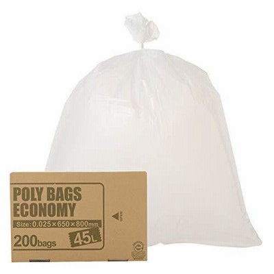 オルディ ごみ袋 45L 乳白 半透明 横65×縦80cm 厚み0.025mm 200枚入 業務用 箱入り ポリ袋 エコマーク認定 PBE-W4