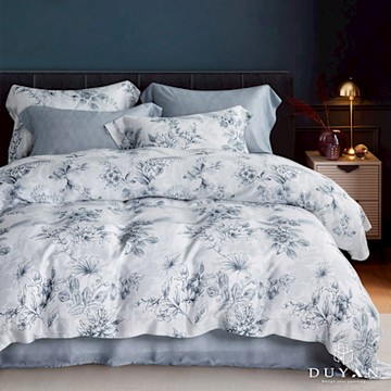 【DUYAN 竹漾】40支100%天絲雙人床包三件組 / 望藍靜染 台灣製