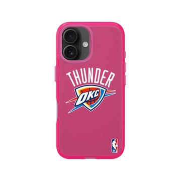 iPhone 16 Clear 粉漾桃 - NBA - Logo-奧克拉荷馬市雷霆 Oklahoma City Thunder - Light