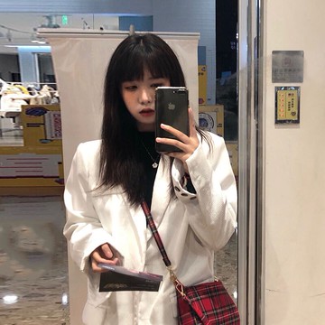 現貨+預購 西裝外套休閒西服-燈芯絨白色寬鬆中長版女外套73xj35【獨家進口】【米蘭精品】