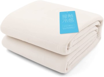 【日本代購】Niceday 床墊夏季用寬版雙人床涼感涼爽觸感清涼海藍色不悶熱3D 立體網眼快速床單床墊空調墊Q-MAX 通過OEKO-TEX認證200×200厘米可水洗216478H0 米色