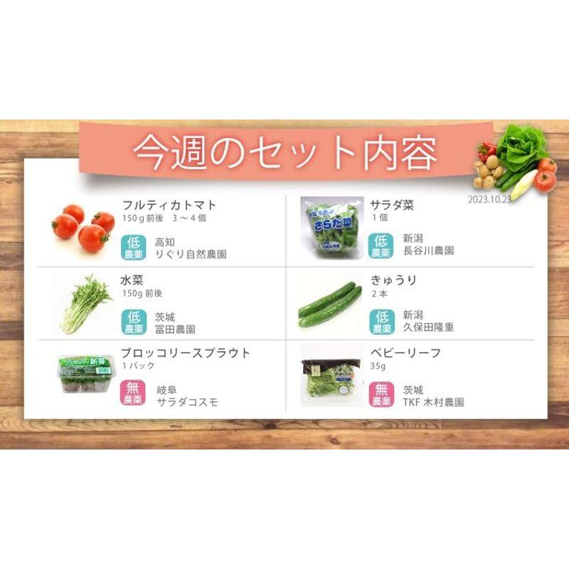 ベジタブルハート こだわりのサラダ野菜セット6種