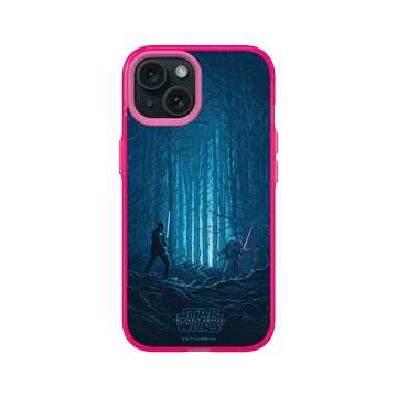 iPhone 15 Clear 粉漾桃 - 迪士尼-星際大戰 Star Wars - 原力覺醒：凱羅·忍&芬恩-電影系列