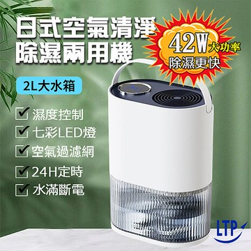 LTP 升級液晶觸控板 除濕空氣清淨機 大功率除濕 濕度控制 時間定時 除濕機