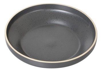 【Luzerne】陸升瓷器 20cm深湯盤 663ml 煙灰深灰 / M02702020